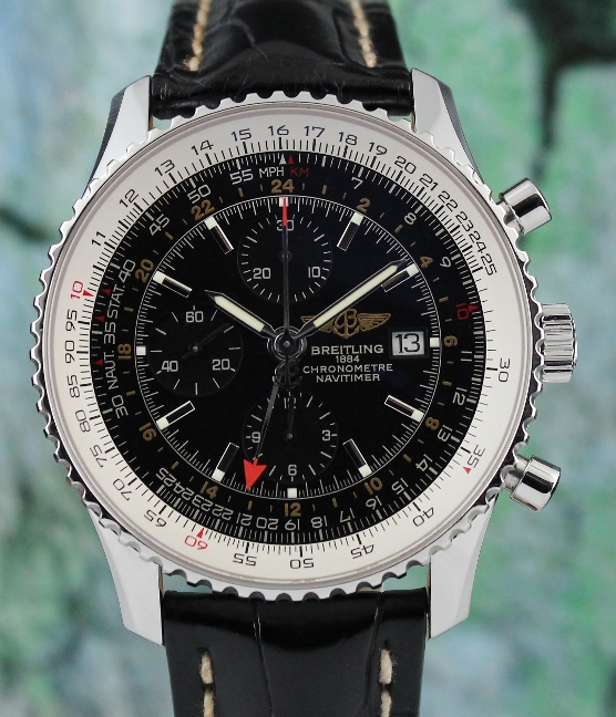 (image for) A Breitling Navitimer World GMT Automatic Chronograph Watch / A24322